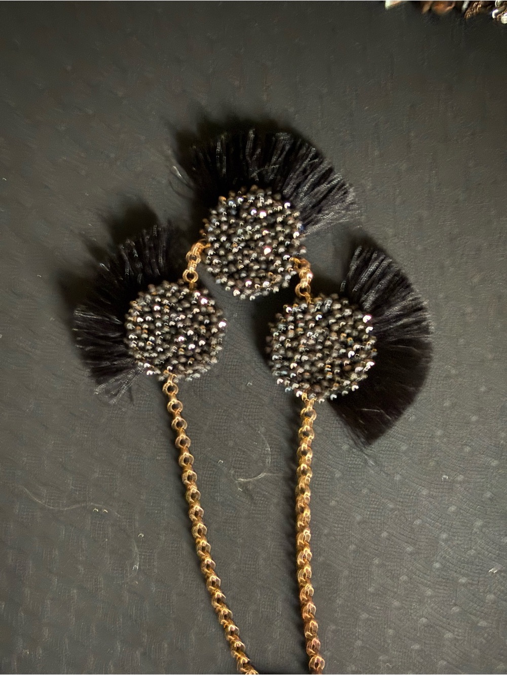 Black Beaded Tassel Necklace - Women Accessories 10